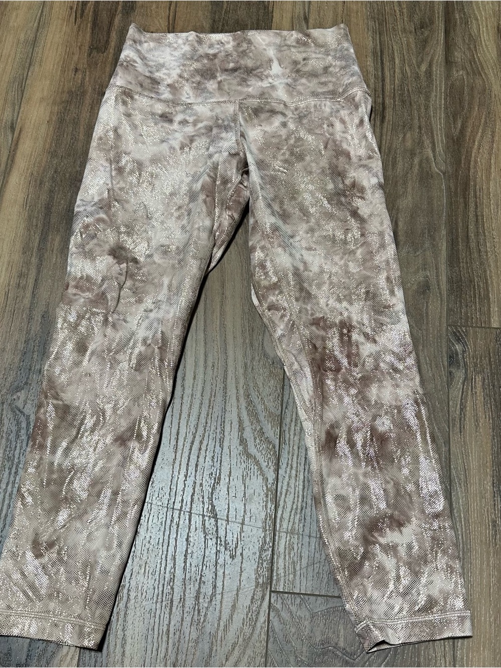 Lululemon Align HR Legging 25" Shine Diamond Dye Misty Shell Cacao Gold Foil 6